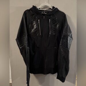 adidas Black Bomber Jacket with Zipper Accents